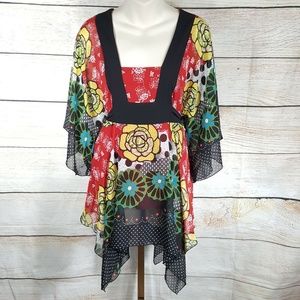 BISOU BISOU Kimono Sleeve Maternity Top Tie Back